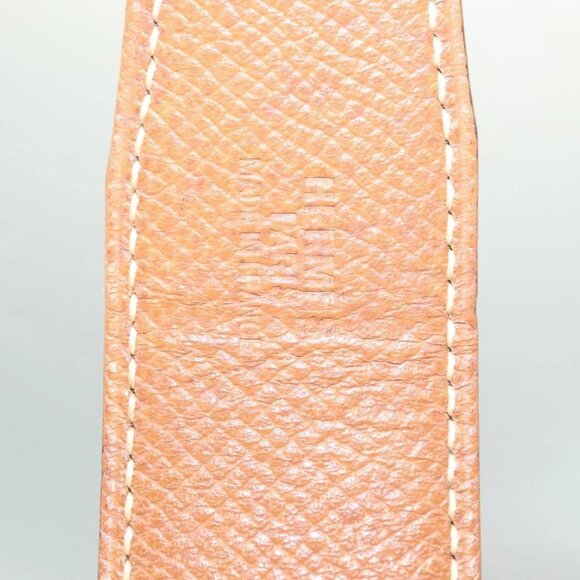 HERMES Dolphin Belt Leather 33.5"" Black Gold Auth - Picture 13 of 13